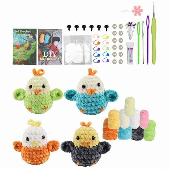 Bird Crochet Set for Kid Adult, Beginner Crochet Set