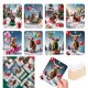 thumbnail image 4 of Fiudx Liquidación de ahorros de verano Monedero de madera con forma de tarjeta original de 8 piezas, bonito monedero de madera, colgante de monedero navideño, decoración del hogar, 4 of 7