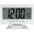 thumbnail image 1 of Reloj digital Calendario multifunción Digital LCD Despertador de escritorio con luz nocturna y repetición de hora/fecha/temperatura (plata) JFHHH pequeña, 1 of 5