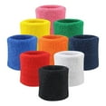 thumbnail image 3 of 2Pcs Sports Wristband Solid Color Absorbent Cotton Breathable Quick Dry Sweatband for Tennis, 3 of 11