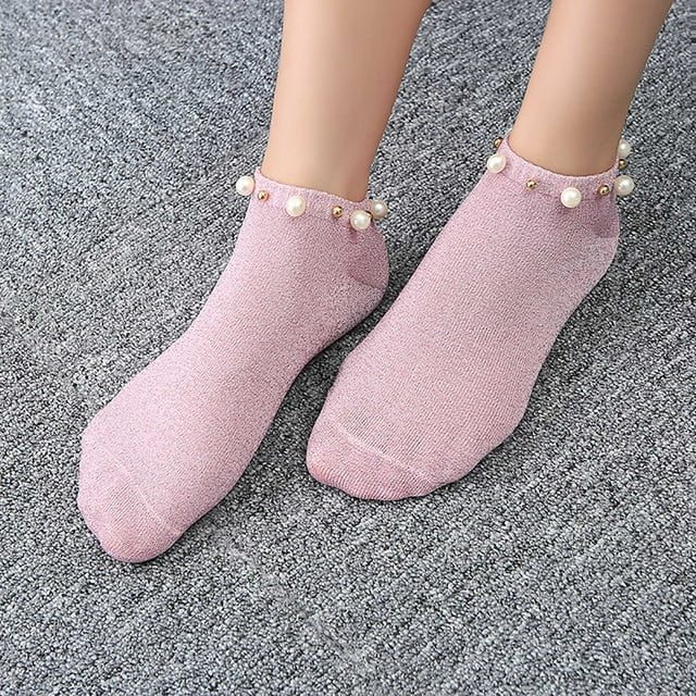 Spring And Summer Simple Adult Socks Breathable Fashion Trend Broken Flower Pile Socks Simple Skin Color Printed Women's Socks