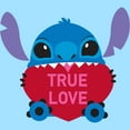 thumbnail image 2 of Men's Lilo & Stitch Valentine's Day True Love Graphic Tee Light Blue 3X Large, 2 of 4
