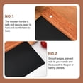 thumbnail image 5 of Dough Scraper Stainless Steel Bench Scraper Wood Handle Dough Bread Kitchen Pastry Tool For Bread Pizza Dough Baking (black 1pc), 5 of 5