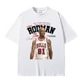 thumbnail image 2 of The Worm Don't Let What Other People Think Decido Who Are Dennis Rodman Tshirt Male Vintage T-shirt Basketball Boys Streetwear, 2 of 5