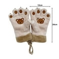 thumbnail image 4 of Hadanceo 1 Pair Cute Bear Paw Gloves Super Soft Ultra-thick Wear Resistant Cold-proof Winter Warm Gloves for Women Black, 4 of 8