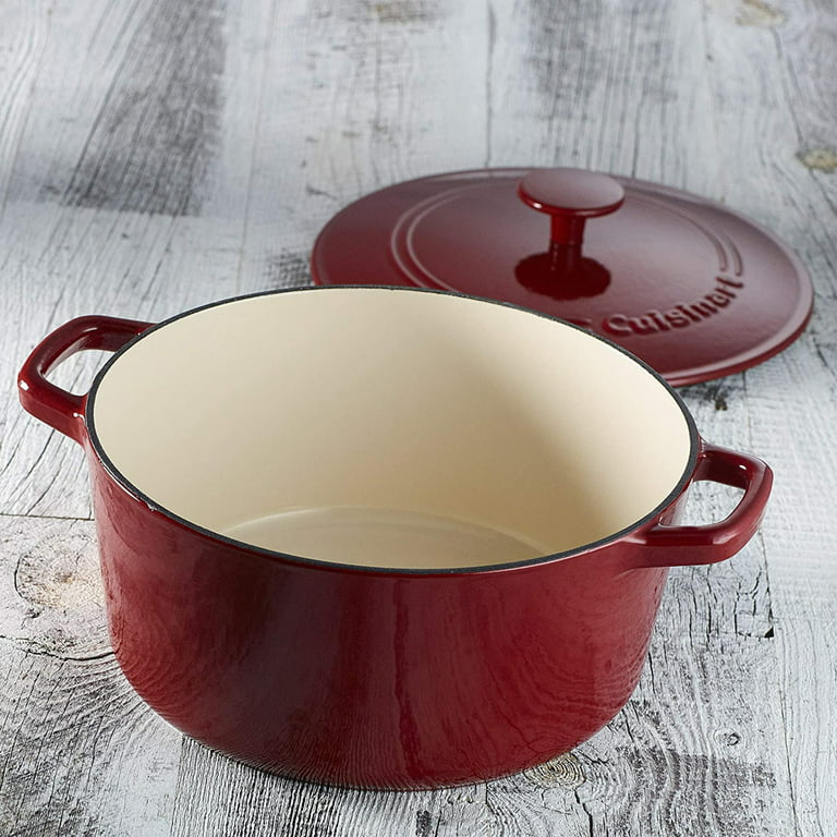 Cuisinart Chef'S Classic Enameled Cast Iron 5 Qt. Round Covered  Casserole-Cardinal Red 