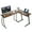 Brown Curved, variant on WDZS 58" L-Shape Gaming Desk Corner Computer Desk Laptop Table Office Workstation