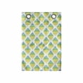 thumbnail image 1 of Abstract Hanging Pocket Organizer, Continuous Demonstration of Dotted Forms Fruit Like Looking Elements, Printed Polyester Storage Bag with Pockets, 14" x 20", Dark Seafoam and Yellow, 1 of 2