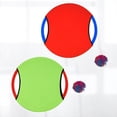 thumbnail image 4 of Miangastore 2 Set Elastic Flying Dish and Ball Kit Toss and Catch Ball Game Kindergarten Parent-child Interaction Toy for Home Indoor Outdoor (Green/Red Disc and Random Handle Color), 4 of 8