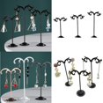 thumbnail image 4 of transemion 3x Iron T Bar Earring Necklace Jewelry Display Stand Rack Black-Wave, 4 of 9