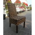 thumbnail image 3 of Bowery Hill 40"H Coastal Wicker / Rattan Dining Chair in Brown (Set of 2), 3 of 5