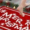thumbnail image 3 of RLESO Christmas Bath Mat,Christmas Bathroom Decor,Red Bathroom Rugs,Holiday Bathroom Rugs Extra Soft and Absorbent Cute Holiday Decorative Bath Rugs (23.6"X 15.7"), 3 of 7