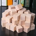 thumbnail image 2 of ZUARFY Wooden Cubes Natural Unfinished Craft Wood Blocks for Baby Shower Pack of 20, 2 of 8