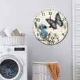 thumbnail image 7 of ZXCXRQFa Clock Rustic Daisy Butterflies Wall Clock Vintage Battery Operated Silent Non Ticking Round Wooden Wall Clocks Decorative for Kitchen Living Room Bedroom Office Garden Outdoor 10 Inch, 7 of 7