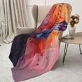 thumbnail image 3 of Gaeub Vibrant Hummingbird Watercolor Art Print Flannel Throw Blanket, Home Fleece Throw Blanket for Couch or Bed,Decorative Blankets,Lightweight Fuzzy Flannel Blanket-60"x50", 3 of 6
