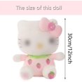 thumbnail image 2 of Peluche de gato rosa, lindos muñecos de peluche de gato fresa, muñeco de gato rosa de dibujos animados, peluche tierno, muñeco de peluche suave, regalo de fiesta para niños, 2 of 5