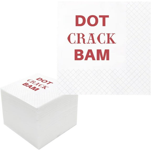 20pcs Funny Mahjong Cocktail Napkins, Dot Crack Bam Disposable Paper Cocktail Beverage Napkins for Casual Gatherings Game Nights Bridal Showers Birthday Party , 5x5" 5"x5"
