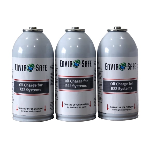 EnviroSafe Oil Charge for R22, R-22, R22a Systems, 3 Cans, 3 ct