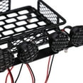 thumbnail image 3 of Estante de techo de RC Rock Crawler, portaequipajes, 1/10 luces LED de camión de escalada RC, 1/10 Coche de iluminación brillante, lámpara de luz LED, estante de techo de metal, 3 of 8