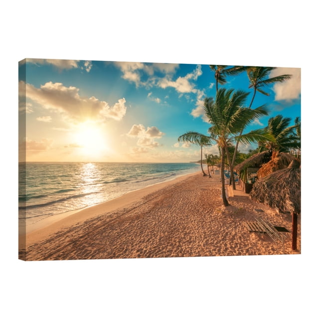 Cuadro Decorativo Playa Punta Cana Canvas Revolution Cuadro 90 x 60 cm