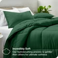 thumbnail image 2 of Bare Home Goose Down Alternative Comforter Set - 3 Piece Set - Full/Double, Forest Green, 2 of 7