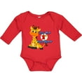 thumbnail image 3 of Inktastic 1st Birthday Giraffe Boys or Girls Long Sleeve Baby Bodysuit, 3 of 5
