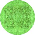 thumbnail image 1 of Ahgly Company Indoor Round Abstract Green Modern Area Rugs, 7' Round, 1 of 4