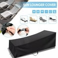 thumbnail image 5 of SHELTUSE 2 Pack Outdoor Chaise Lounge Covers Waterproof, Heavy Duty Patio Lounge Chair Covers for Sun Lounger Pool Sunbathing, Durable Patio Furniture Covers, 82.7''W x 29.5''D x 31''H, Black, 5 of 6