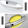 thumbnail image 4 of 4PCS Car Door Handle Sticker, Carbon Fiber Anti-Scratches Car Door Cup Protector, Non-Marking Auto Door Handle Protective Film, Universal for Most Car Handles,Yellow90mm-100mm, 4 of 5