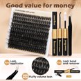 thumbnail image 4 of KEAWIS Fluffy Volume Lash Clusters DIY Eyelash Extension Kit D Curl Thick Lash Clusters Kit 10-18mm Thick Lash Extensions 90D Individual Eyelashes Extensions Kit with Lash Bond Lash Remover, 4 of 8