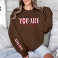 thumbnail image 4 of Women's Sweatshirts 2025 You Are Enough Sweatshirt Mental Health Sweatshirts Casual Pullover Tops Sweatshirt for Women, 4 of 5