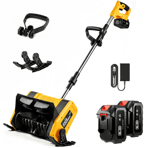 Vetoper 12 in 20V Cordless Snow Shovel 2 Batteries, Perfect for Driveways, Sidewalks, Porches and Easy Winter Snow Removal