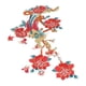 thumbnail image 4 of Parche de flores flores de Fénix estilo chino hilo de nailon brillante decorativo práctico bordado apliques de tela, 4 of 12