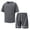 Gray, variant on ZUKMRJPC Mens Summer Track Suits 2 Piece Short Sleeve Crewneck T Shirts and Shorts Sets Casual Athletic Jogging Tracksuit with Pocket