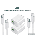 Qixxronics 35W USBC Fast Charger [2PCS] 3FT USB C Charger Cable ...