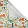 thumbnail image 4 of Ambesonne Animal Grommet Curtain Single Panel, Wild Fox Wolf Flower, 50"x60", Orange Green and Blue, 4 of 5