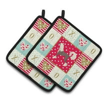 Chinese Crested Love Pair of Pot Holders