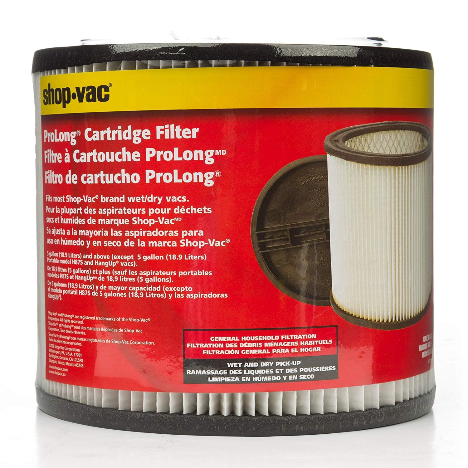 ShopVac 90304 Genuine Cartridge Filter, Single Pack