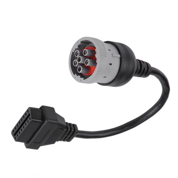 Cable adaptador OBD2 de 6 pines hembra de interfaz de diagnóstico de camión de 16 pines para herramienta de diagnóstico automotriz