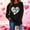 Black, variant on Fznquz Sweatshirt Women Crew Neck Valentines Day Love Heart Graphic Outfit Cute Plus Size Red Fashion XL