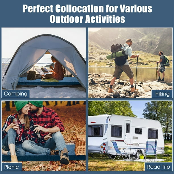 Gymax 72 Lightweight Roll Up Travel Mattress Portable Memory Foam Camping Mattress