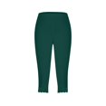 thumbnail image 4 of Green Women's Leggings, Women'S Cropped Pants 2024 High Waisted Yoga Capri Pants Lightweight Comfortable Solid Color Soft Casual Pajama Pants,Women's Legging 3XL, 4 of 5