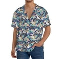 thumbnail image 3 of Wukai Tropical Sloth Men's Casual Short-Sleeve Button Down Shirt - Lightweight Summer Dress Shirt for Daily Wear-3X-Large, 3 of 7
