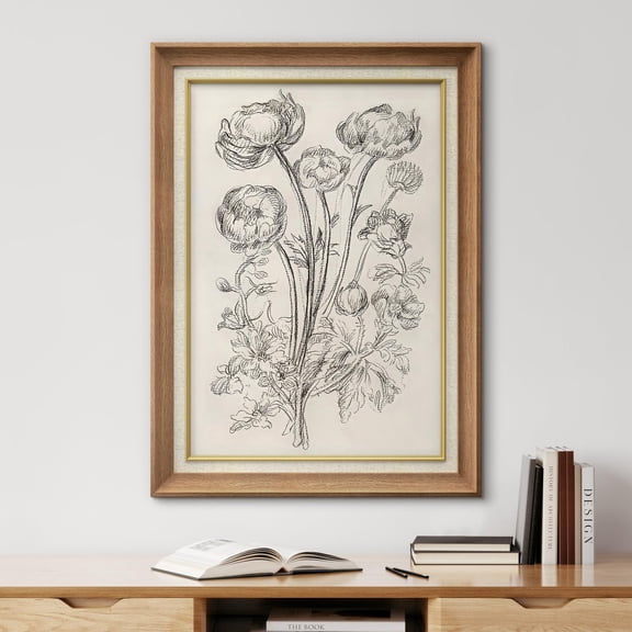 IDEA4WALL Premium Frame Wall Art River In The Forest Landscape Classic Print Vintage Antique Nature Wilderness Fine Art Colorful Country Wall Decor for Living Room, Office - 26"x36" Natural