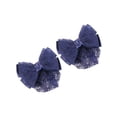 thumbnail image 3 of 2 Pcs Pinces à Cheveux Nœud Papillon pour Femmes Filet Snood Décoration French (Noir), 3 of 9