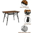 thumbnail image 5 of Outdoor Camping Table Folding Picnic Table with Roll Up Table Top and Adjustable Aluminum Legs, Brown, 5 of 6