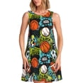 thumbnail image 1 of Balery Balls Vestidos de verano para mujer con estampado: vestido holgado sin mangas, vestido playero informal y cómodo para días calurosos., 1 of 7