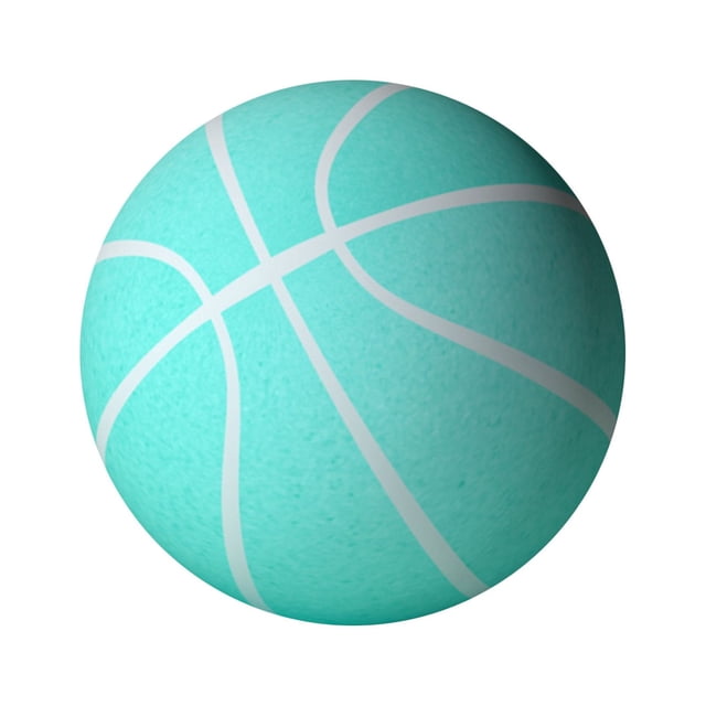 Silent Basketball Toy Mint Green Size 7 For Indoor Play Mute Sponge Ball With Racket Sports Game Kids Soft Foam Material Safe Size 9 4X9 4X9 4 Inches Mint Green 7
