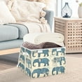 thumbnail image 5 of Storage Box With Lid 16.5x12.6x11.8In Foldable Stacked Household Storage Box Blue Elephant Pattern, 5 of 7