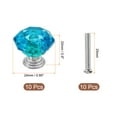 thumbnail image 2 of Uxcell 10 Pcs Perillas de Cristal para Cajones 0.95" Perillas para Tocador para Armario Verde Azulado/Plata, 2 of 6